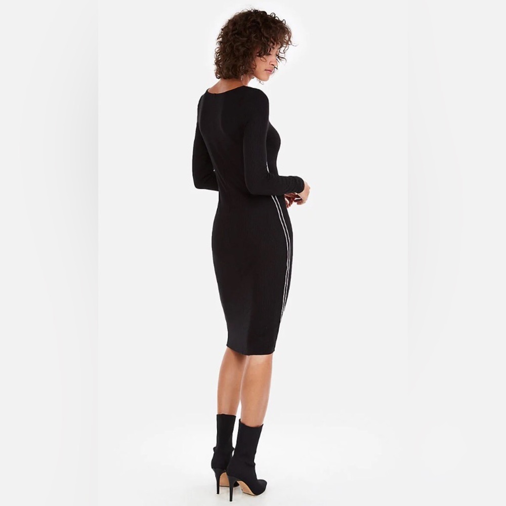 Express Ribbed Square Neck Sheath Dress
